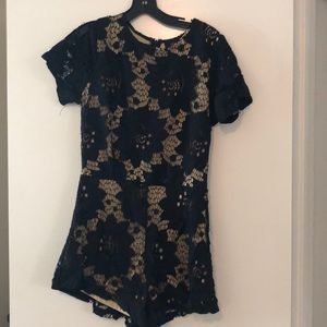 BLack lace romper